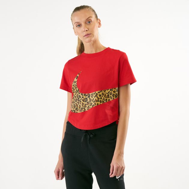 red and leopard nike shirt 