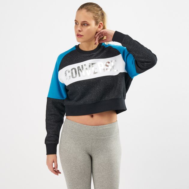 Converse Lurex Cropped Long-Sleeve T 