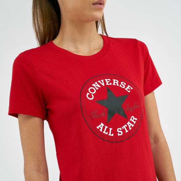 red converse t shirt women's