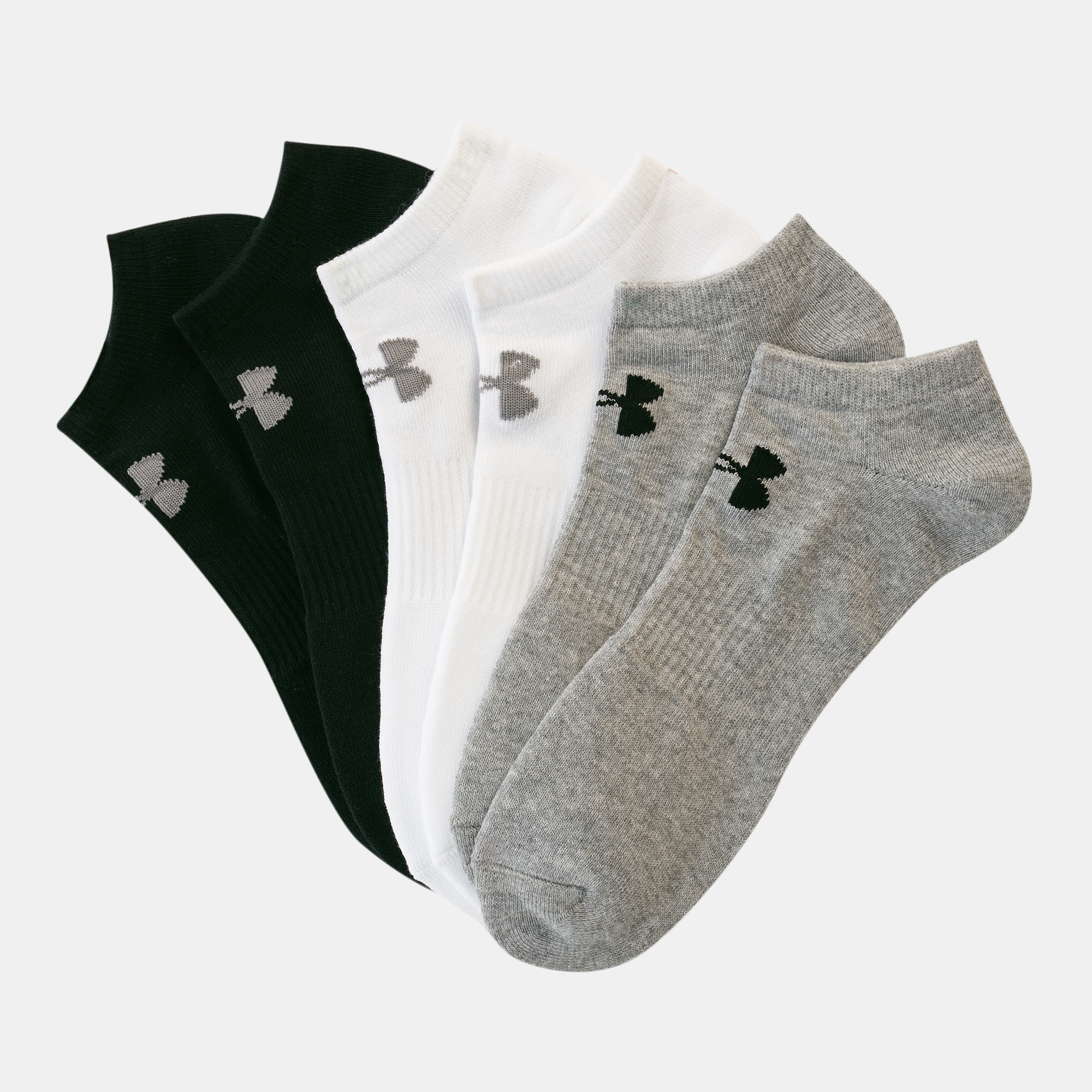 Under Armour Unisex Charged Cotton 2.0 No Show Socks 6 Pack | Socks ...