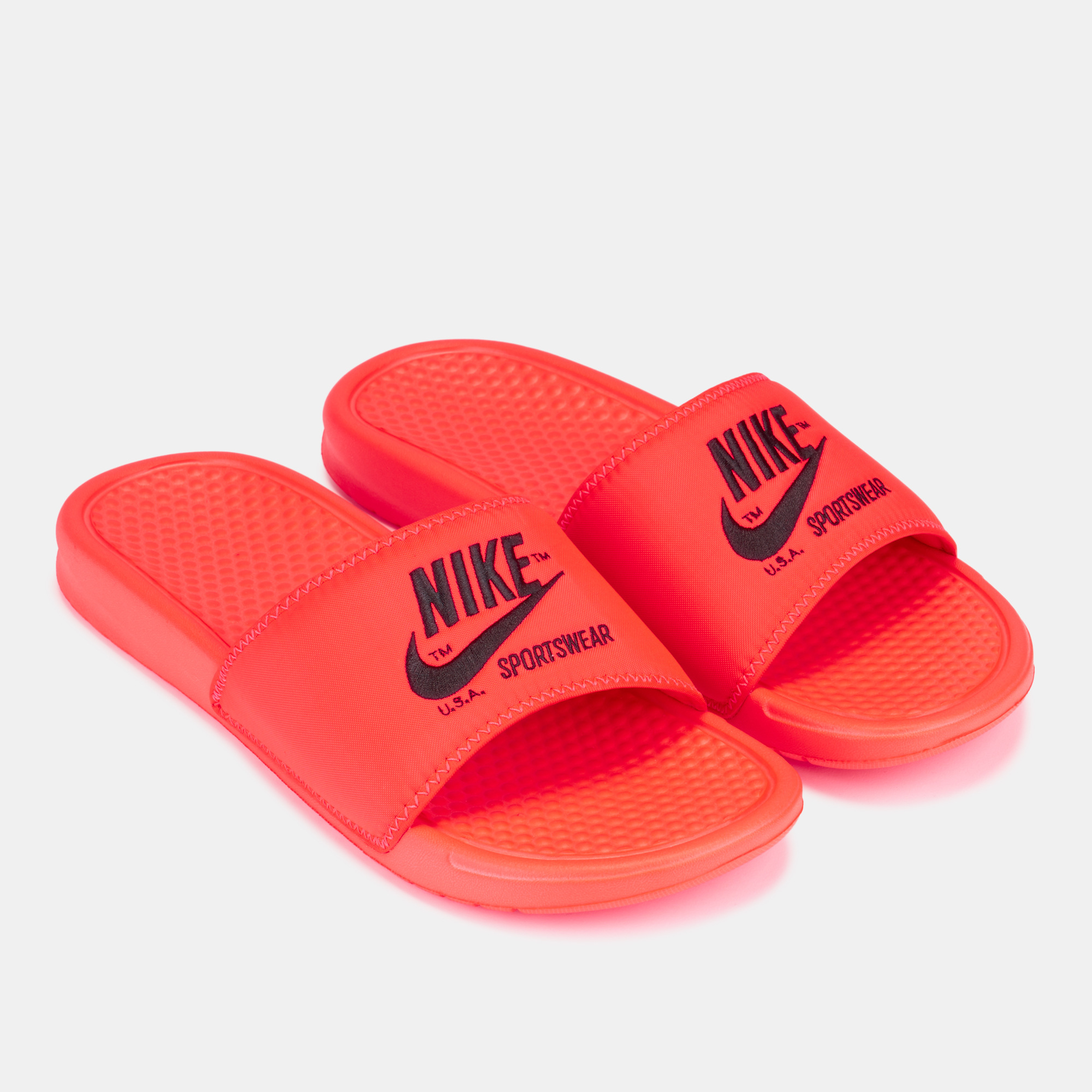 nike just do it slides orange