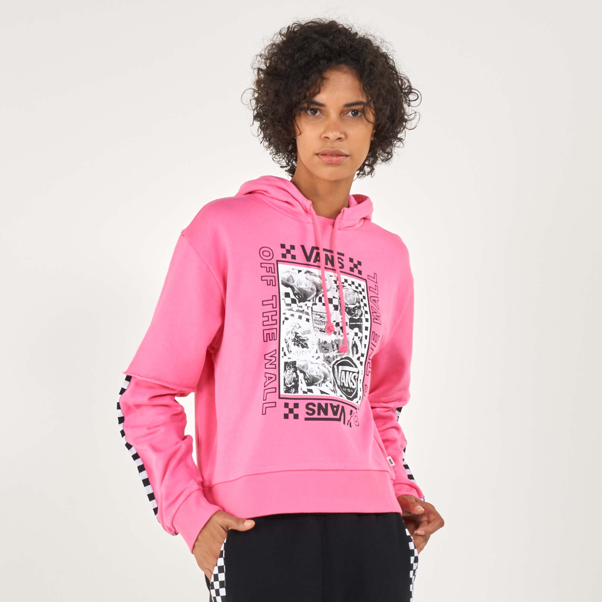 vans pink hoodie dress