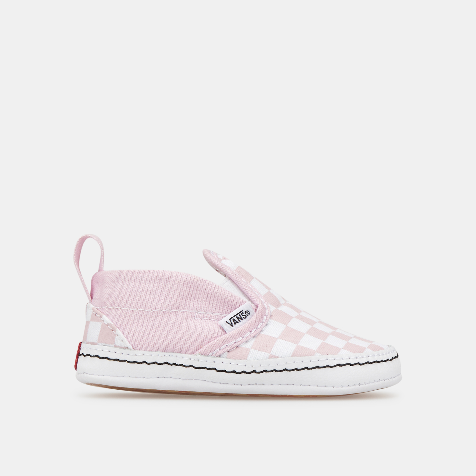 toddler checkerboard vans pink