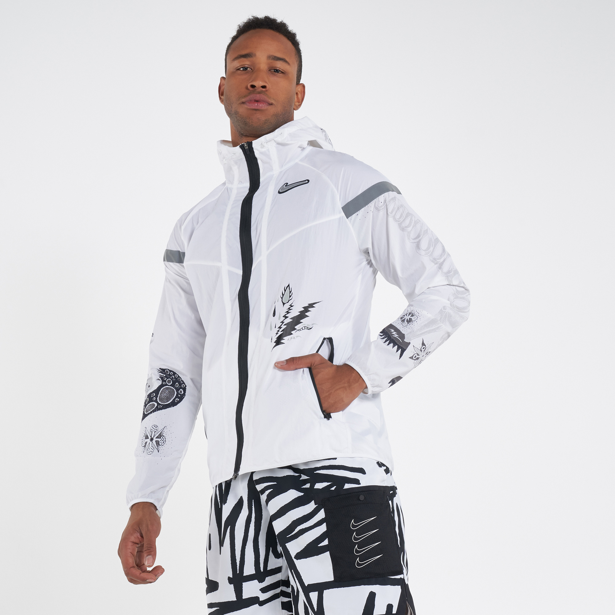 nike wild run jacket white