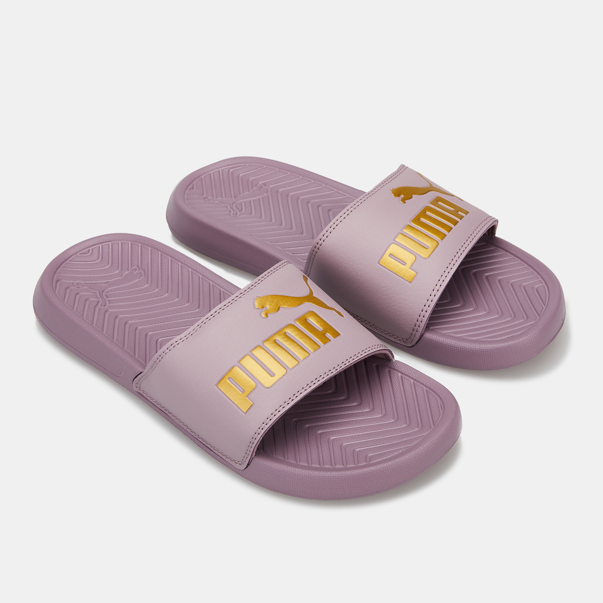 lavender puma slides