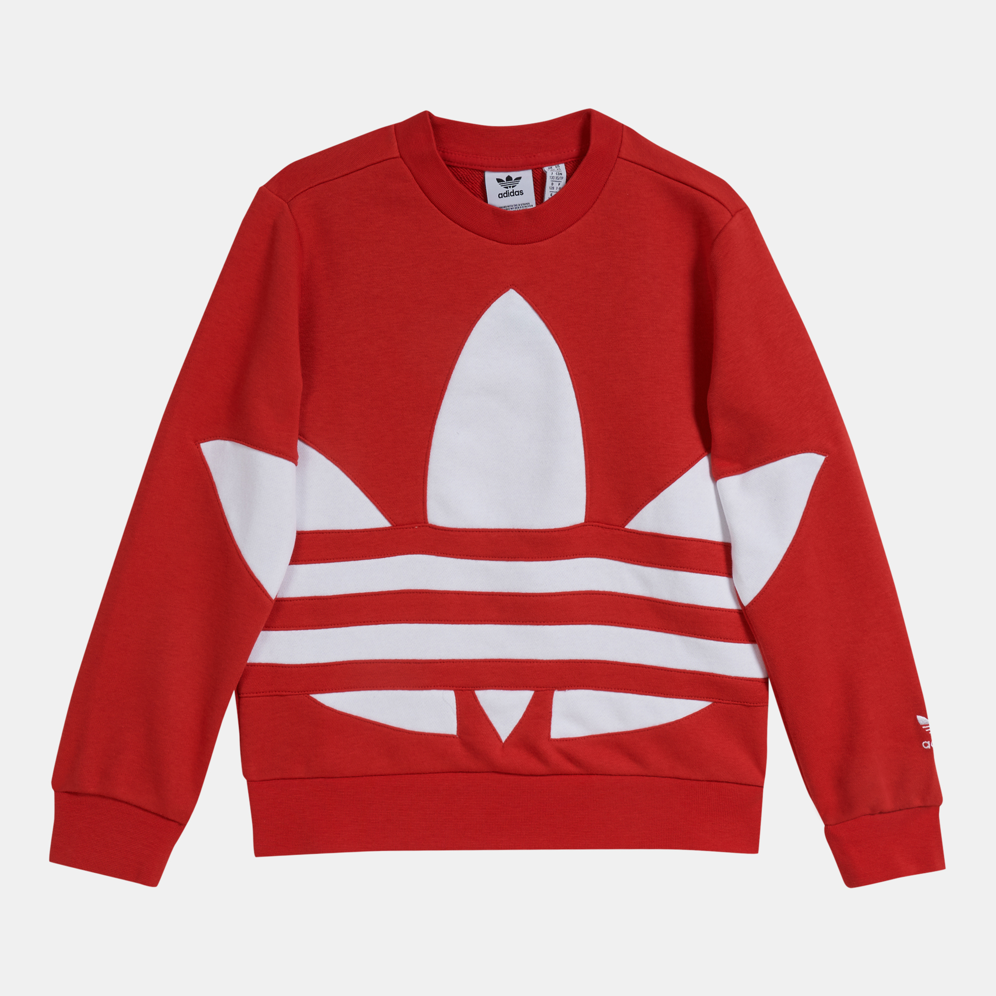 adidas Originals Kids' Big Trefoil Crew Sweatshirt | Hoodies | Hoodies ...